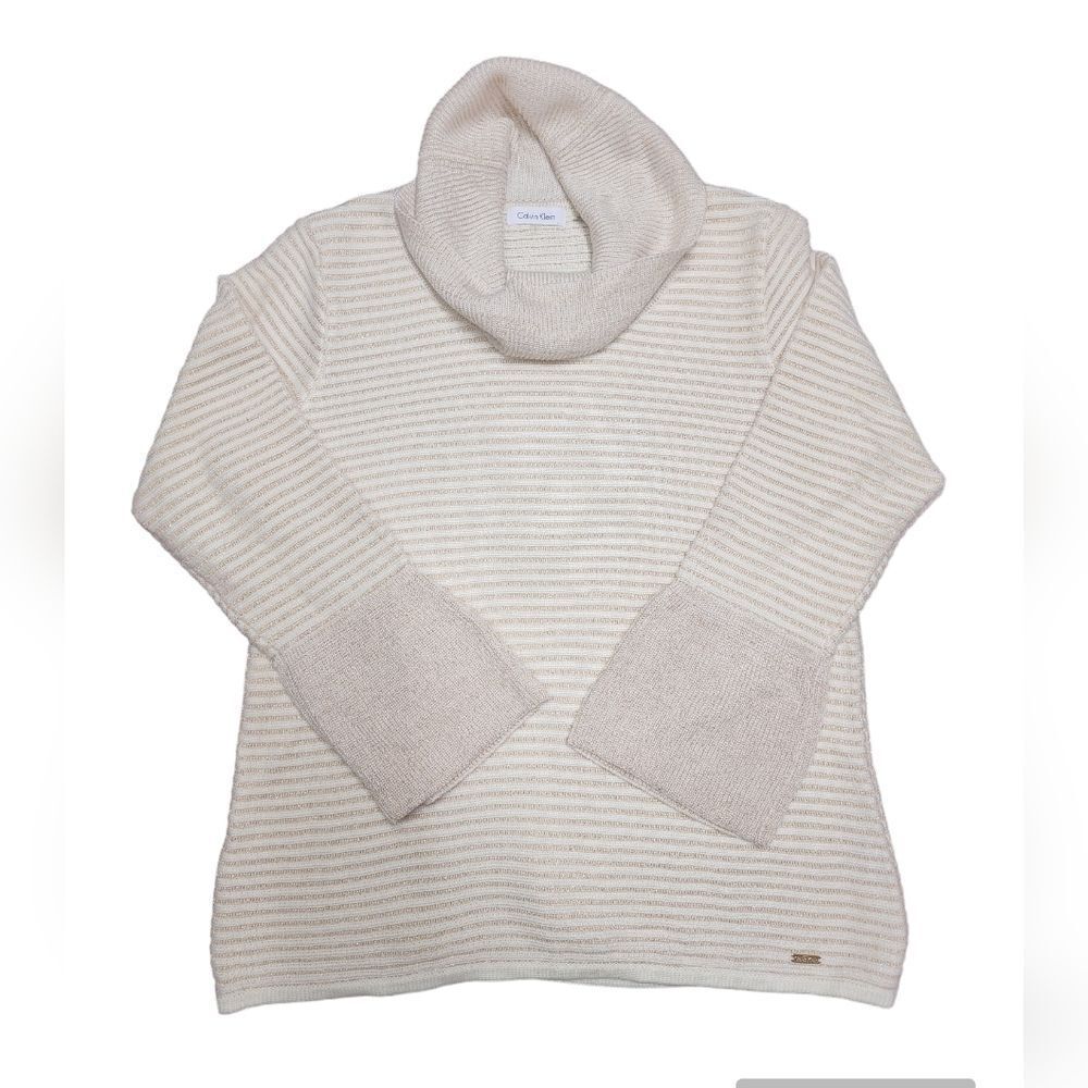 Calvin Klein Cowl Neck Metallic Sweater​